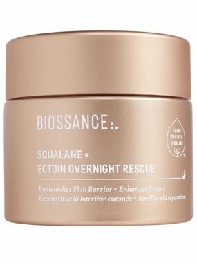 New Biossance Ectoin Overnight Rescue Deep Repair Night Moisturizer + Squalane
